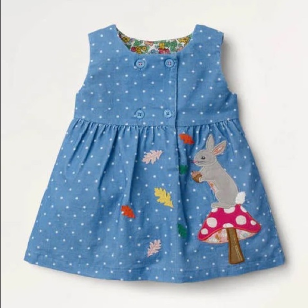 Appliqué Cord Pinnie - Elizabethan Blue Pin Spot